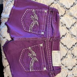 Purple Miss Me jean shorts